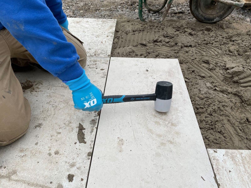 OX TOOLS Combination Rubber Mallet - Non-marking Rubber Mallet Hammer with Fiberglass Handle | Multi-Color & 24-Ounce - Image 5